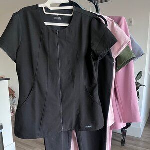 Black Jaanuu Fit and Flared Zip Up and Jogger Set Size M